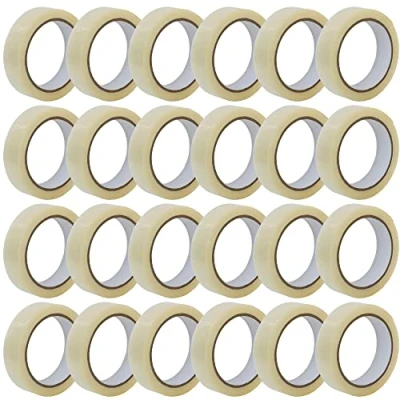 Image of Coselena 24 Pack Cellotape Roll 24mm x 66m Heavy Duty Sticky Packaging Tape Easy to Use Crystal Clear Parcel Ideal Packing for Dispenser, Gun &amp; Cardboard Boxes Moving