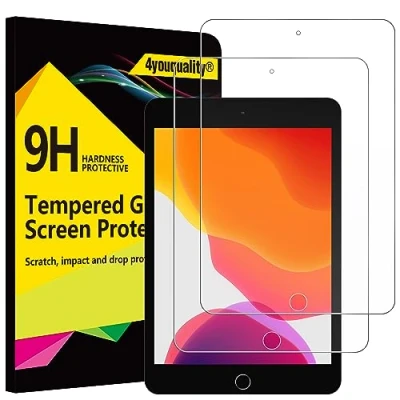 Image of 4youquality [2 Pack Screen Protector for iPad mini 5/4 (2019/2015 Model, 5th/4th Generation), Tempered Glass Film, Anti Scratch, Impact Resistant