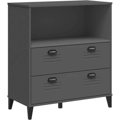 Image of vidaXL Bookcase VIKEN Anthracite Grey 80x40x90 cm Engineered Wood