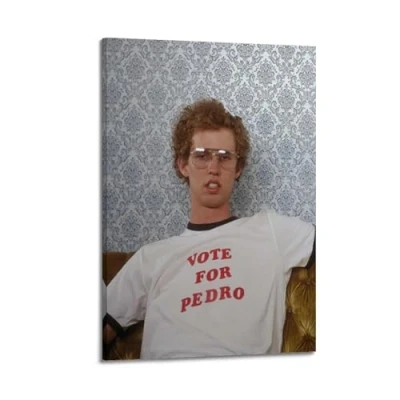 Image of Szzmyo Napoleon Dynamite Movie Poster Decorative Painting Modern Aesthetic Canvas Bedroom Art Living Room Decoration 12x18inch(30x45cm) Frame Style