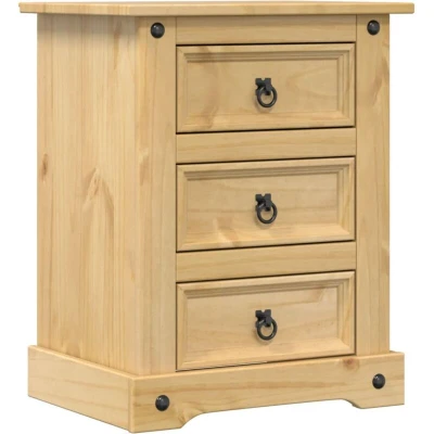 Image of vidaXL Bedside Cabinet Corona 53x39x66 cm Solid Wood Pine