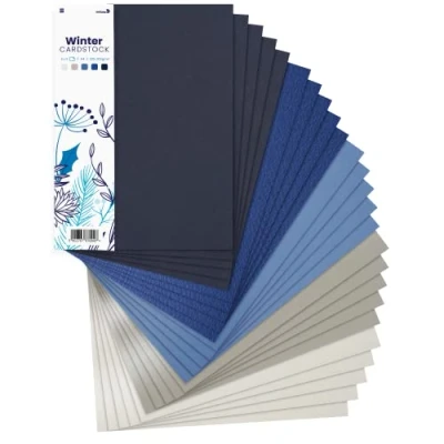 Image of Netuno 25x Creative Paper Winter Theme A4 210x297mm 8.3x11.7 in Coloured Card Craft Colourful 5 Colour Assorted DIY Set Scrapbooking Arts and Crafts Decorative cardstock