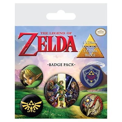 Image of Pyramid International BP80530 The Legend of Zelda Badge, Multi Colour, 10 x 12.5 1.3 cm