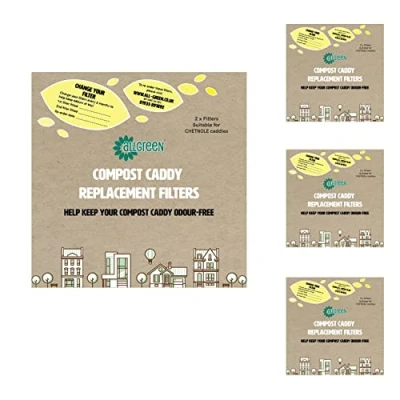 Image of Compost Caddy Spare Filters For Chetnole Ceramic Caddies (8 Pack)
