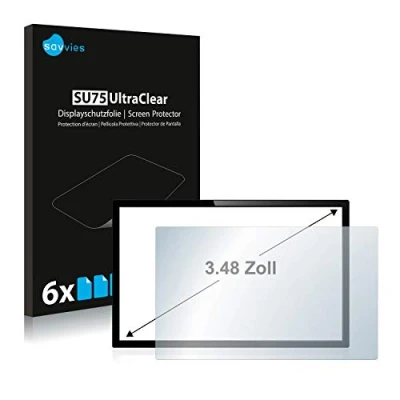 Image of Savvies 6 Pack 3.5&quot; Screen Protector for Touchscreen PCs with 3.48 inch (8.9 cm) [51.1 x 71.1 mm, 3:2] Protection Film Clear