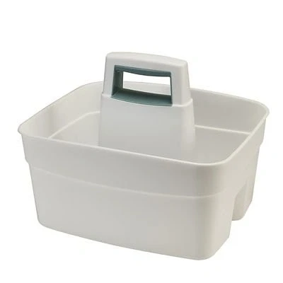 Image of lakeland Deep Multipurpose Cleaning Caddy White Tall Sides Prevent Items Falling Out Wipe Clean