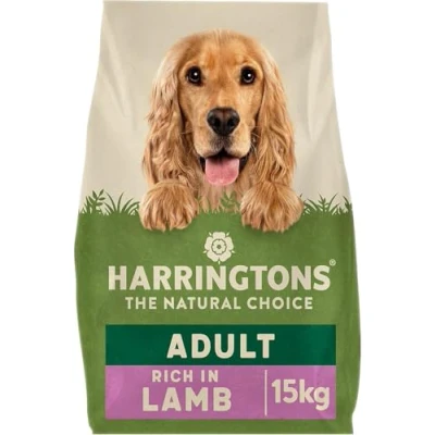 Image of Harringtons Complete Dry Adult Dog Food Lamb &amp; Rice 15 kg Made with All Natural Ingredients