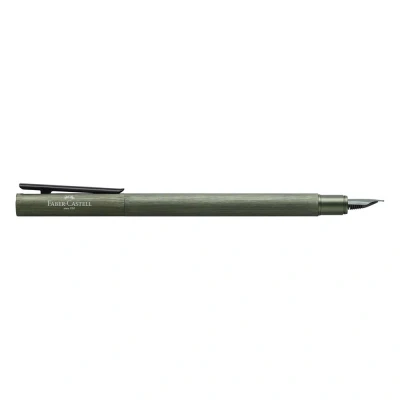 Image of Faber Castell Neo Slim Auminium EF Fountain Pen Olive Green