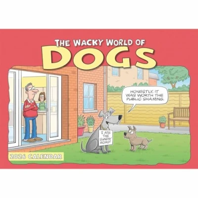 Image of Wacky World of Dogs A4 Calendar 2026