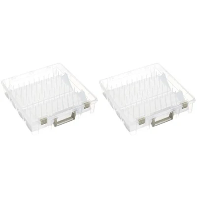 Image of ArtBin Thread Box Super Satchel Storage Container with Two Removable Trays for spools, 9002AB (Pack of 2)
