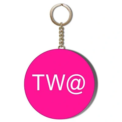 Image of Gift Insanity TW@ (TWAT) PINK BACKGROUND 55mm Keyring Bottle Opener