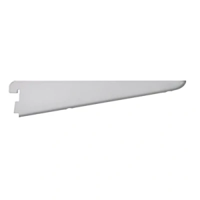 Image of CompleteShopfittings 10x Twin Slot Shelving White Uprights and Brackets Adjustable Strong Rack Wall Shelf ( UPRIGHT 2400MM/240CM)
