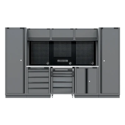 Image of Superline Pro Black Edition Storage System with Stainless Worktop 3.24m
