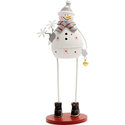 Image of St Helens Home &amp; Garden Metal Christmas Decoration Get into the Festive Spirit (Snowman)