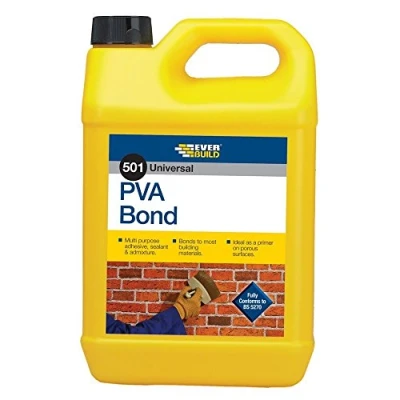 Image of Everbuild 501 5 Litre PVA Multi Purpose Adhesive Bonding Agent (4 Pack)