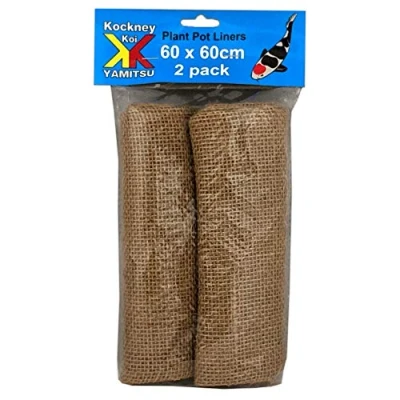 Image of Kockney Koi Hessian Plant Pot Liners 60x60cm (2pk)