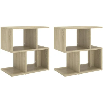 Image of vidaXL Bedside Cabinets 2 pcs Sonoma Oak 50x30x51.5 cm Engineered Wood