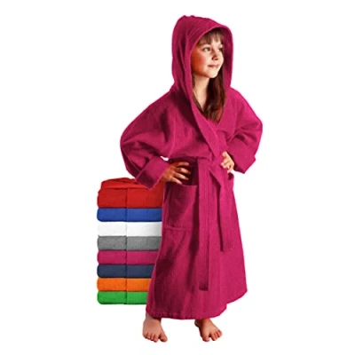 Image of Arus Child’s Bathrobe, 116, Raspberry