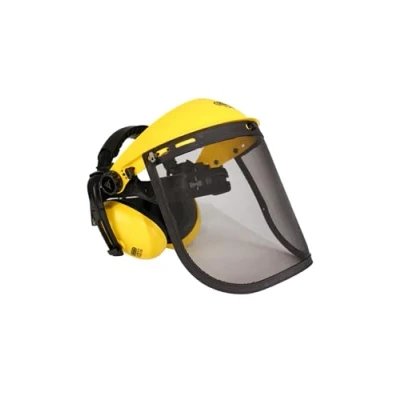 Image of Oregon Q515061 Browguard, Ear Protectors &amp; Steel Mesh Visor Combination, Adjustable Safety Face Shield with Muffs