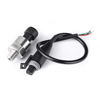 Image of Akozon Pressure Transducer Sender Sensor 1pc 1/8NPT Thread Stainless Steel for Oil Fuel Air Water(100PSI)