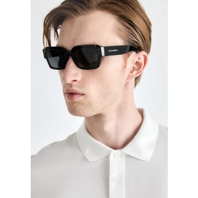 Image of Dolce &amp; Gabbana Man DG4460 501/87 Sunglasses Acetate Black Grey Squared Normal