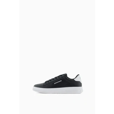 Image of Armani Exchange LACE UP Trainers, Men&#039;s, Size: 6, Black/white High quality imitation leather
