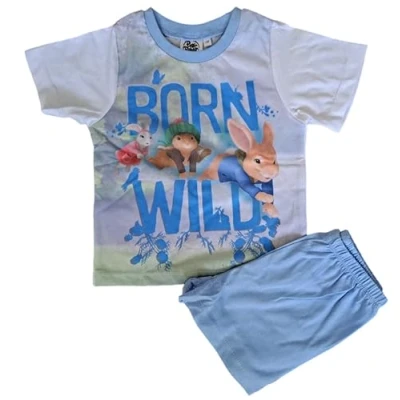 Image of Peter Rabbit Boys short shortie pyjamas (3 4 Years) Blue