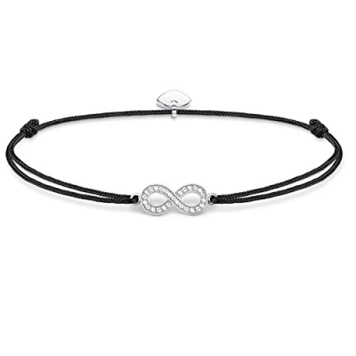 Image of Thomas Sabo Women Bracelet Little Secret Infinity Black 925 Sterling Silver LS003 401 11 L20v