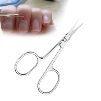 Image of Nail Scissors,Cuticle Scissors,Professional Stainless Steel Curved Cuticle Scissors Professional Sharp for Women Men,for Cuticles,Dead Skin,Eyebrows