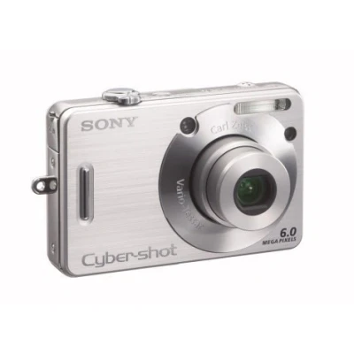 Image of Sony Cyber shot DSC W50 Digital Camera Silver 6.0MP 3x Optical Zoom 2.5&#039;&#039; LCD (Renewed)