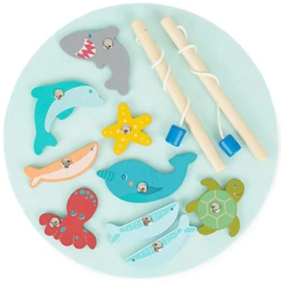 Image of Bieco fishing game magnetic games for kids fish toy magnet