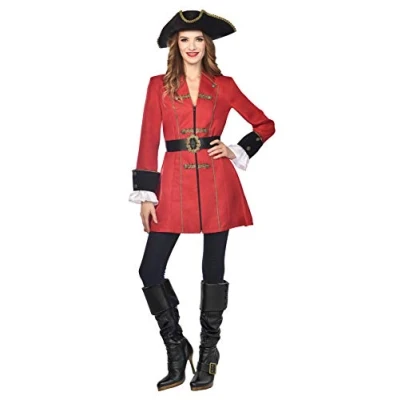 Image of (PKT) (9910494) Adult Ladies Captain Pirate Costume Set (UK 16 18)