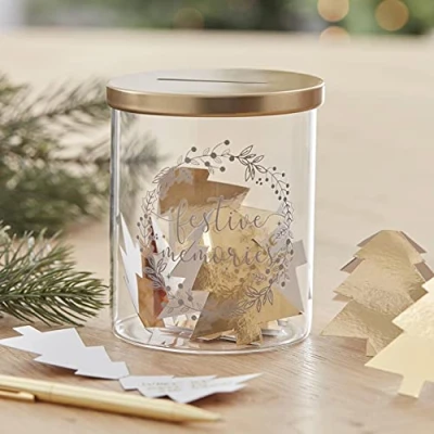 Image of Ginger Ray RED 559 Memory Jar with Gold Tree Notelets
