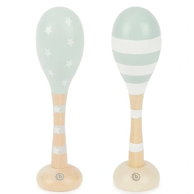 Image of Bieco Baby Rattle Reef Set of 2 19 cm Maracas Toys for Babies 0 6 Months Montessori rattles Wooden Shakers
