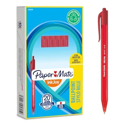 Image of Paper Mate S0957050 Inkjoy Retractable Pens Red Ink Pack of 20