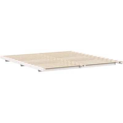 Image of Floor Bed Frame White 180 x 210 cm Solid pine wood Vidaxl