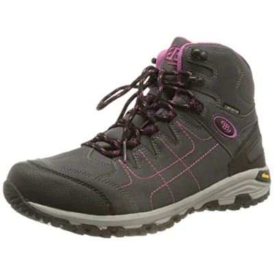 Image of Brütting Women&#039;s Mount Shasta High Cross Country Running Shoe, grau/Schwarz/Pink, 3 UK