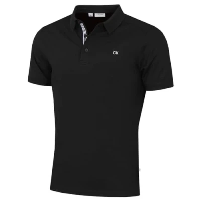 Image of Calvin Klein Mens Campus Sport Golf Polo Shirt Black M