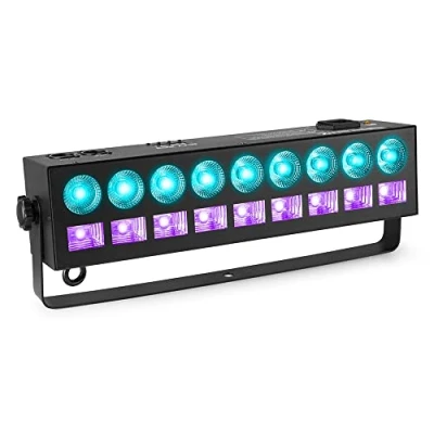 Image of Beamz LCB99 2in1 LED Light Effect Bar with RGBW UV Versatile for Dynamic Wall Lighting, Events, Plug in Uplighter, DJ Effect, Light,