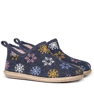 Image of Toni Pons Women&#039;s slippers in felt DUNA CP Navy, 39 EU 6 UK