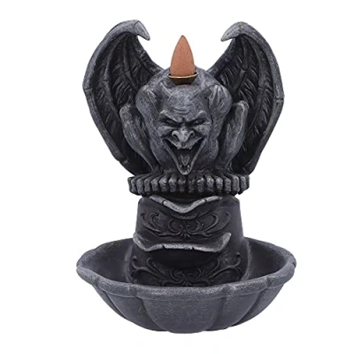 Image of Nemesis Now Grotesque Smoke Backflow Incense Burner 17.8cm, Grey
