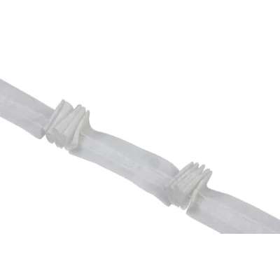 Image of GARDINIA Pencil Pleat Header Tape, Decorative Accessory, 5 Pleats, 10 Meters, White