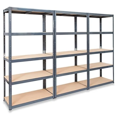 Image of Storalex 3 x 300mm Deep Space Saving Garage Shelving/Racking Units 265KG UDL