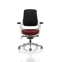 Image of Zure White Shell Black Fabric Back Bespoke Colour Seat Ginseng Chilli