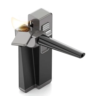 Image of Pipe Lighter, Tobacco Lighter for Smoking, Gas Butane Refillable without