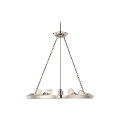 Image of Theater Row 6 Light Pendant Chandelier Imperial Silver, E27