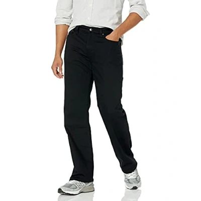 Image of Amazon Essentials Men&#039;s Straight Fit Bootcut Jeans, Black, 42W / 34L