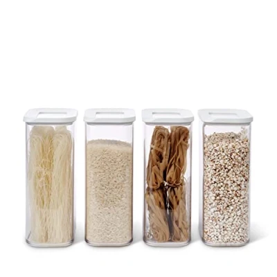 Image of Mepal Food Storage Container 4 Piece Set Containers Kitchen &amp; Organizer Stackable Airtight x 2000 ml White