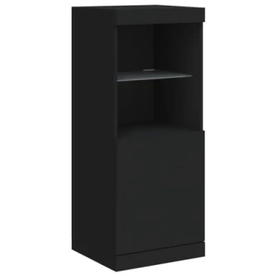 Image of vidaXL Black Sideboard with RGB LED Lights Modern and Stylish Storage Solution For Living Room Decorative Display Cabinet Ample