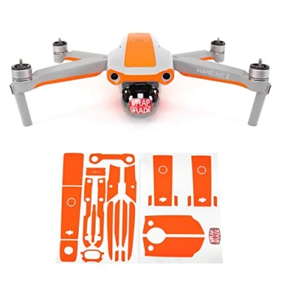 Image of Wrapgrade Skin compatible with DJI Mavic Air 2 Accent Color B (NEON ORANGE)